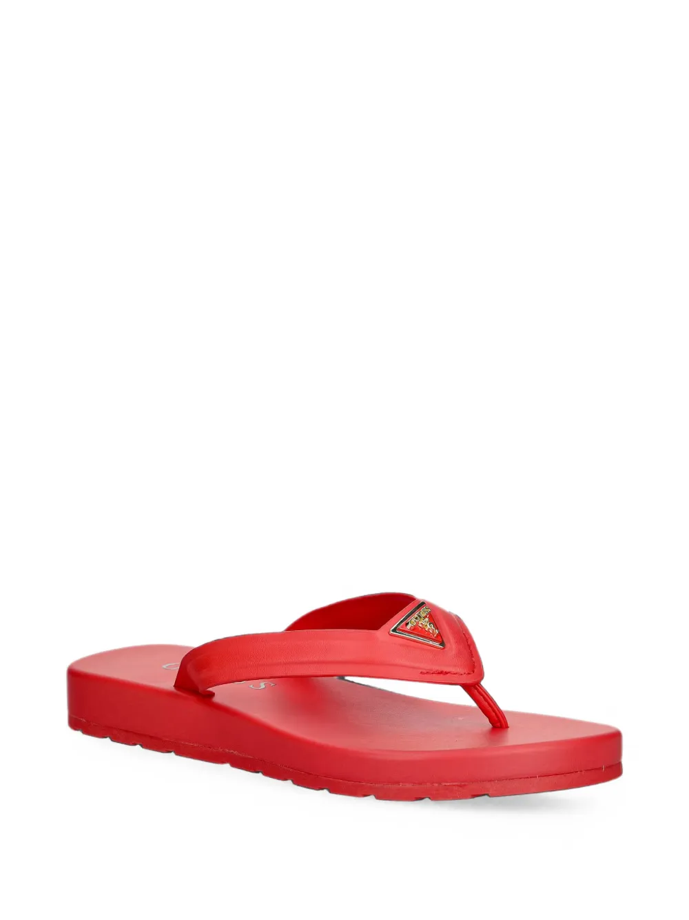 GUESS USA Candry logo-plaque flip-flops Rood