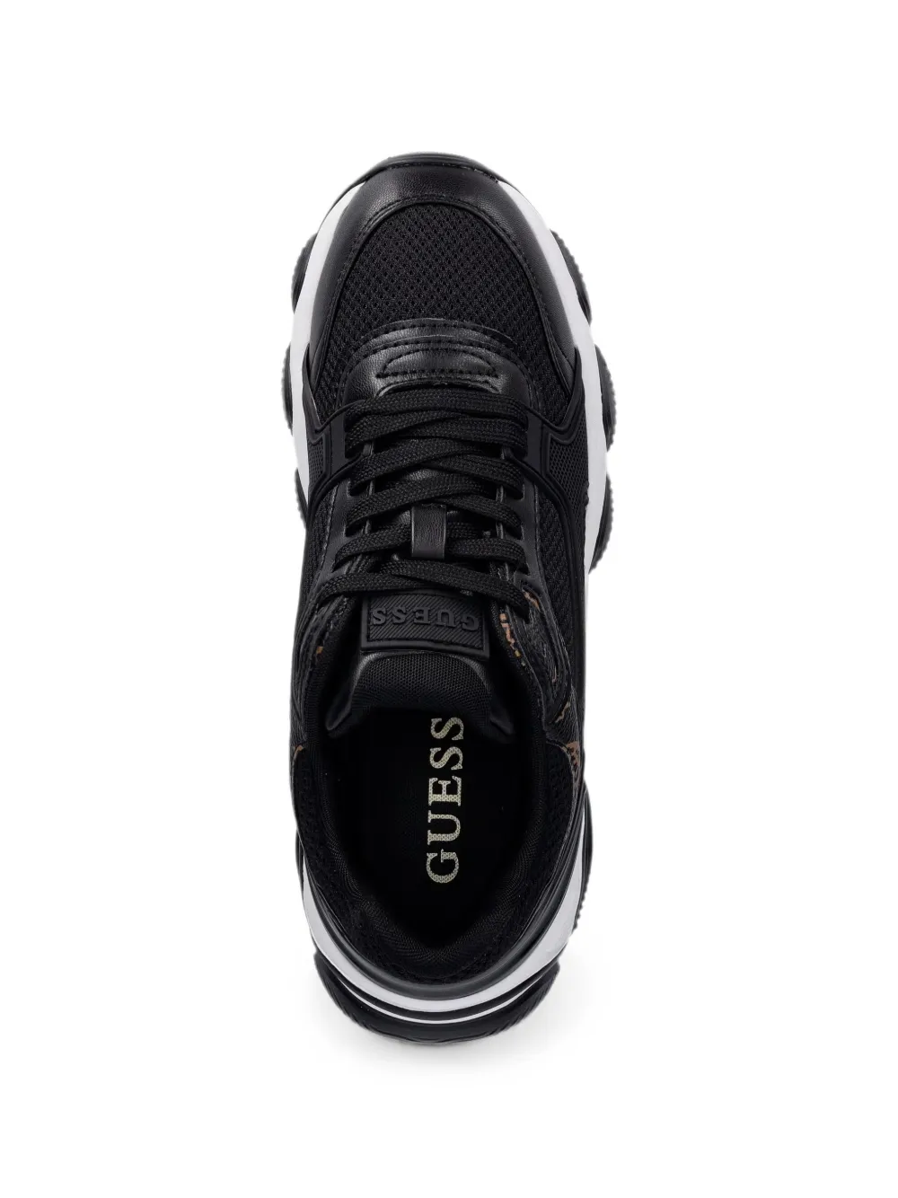 GUESS USA logo-print chunky-sole sneakers Zwart