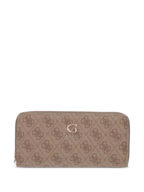 GUESS USA monogram-print zip-around wallet
