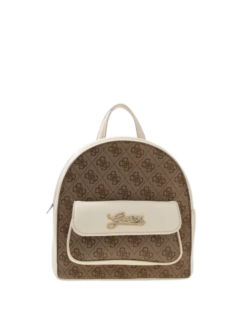 guess kids Monogram-print logo-plaque backpack