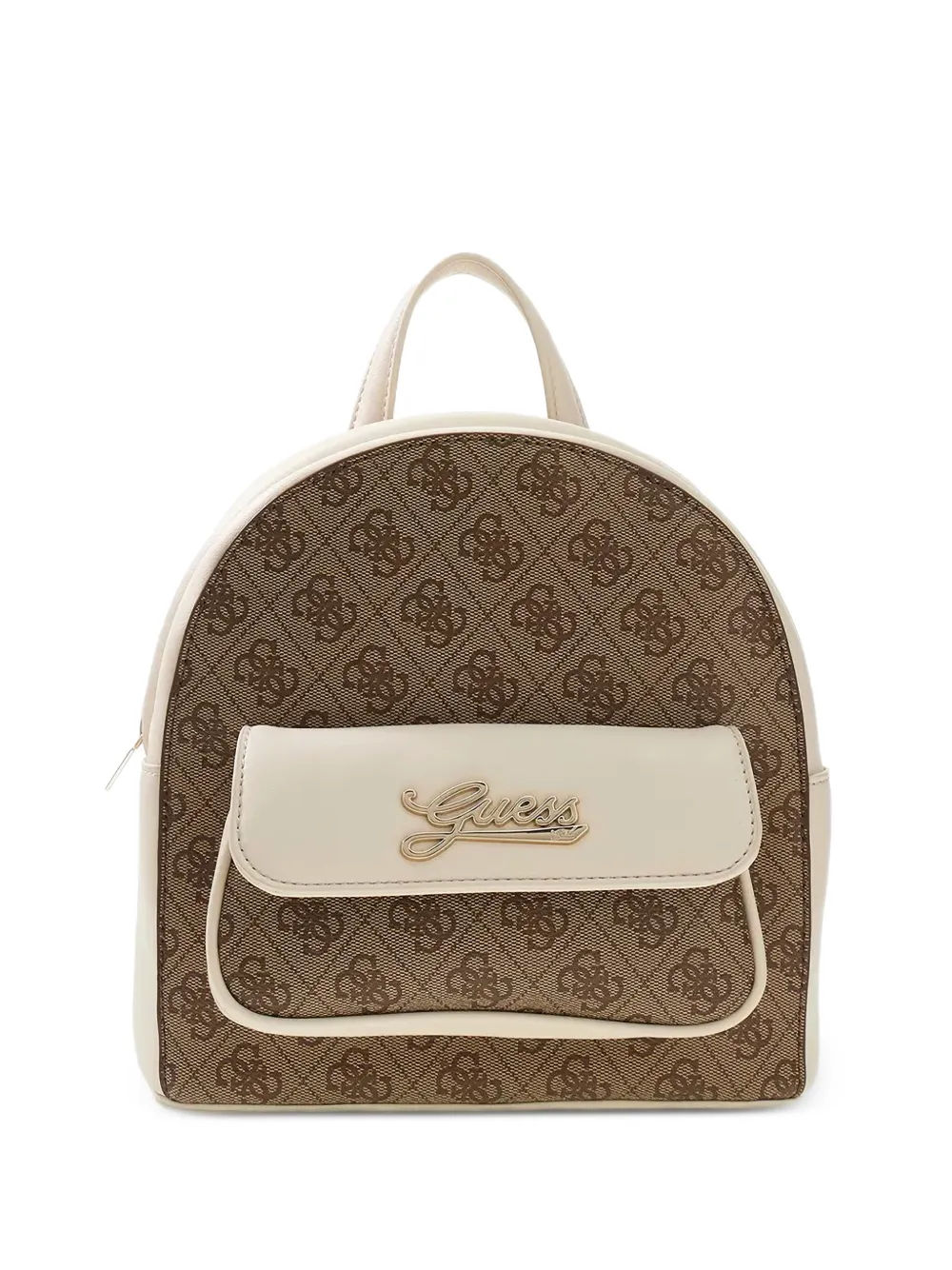guess kids Monogram-print logo-plaque backpack - Toni neutri