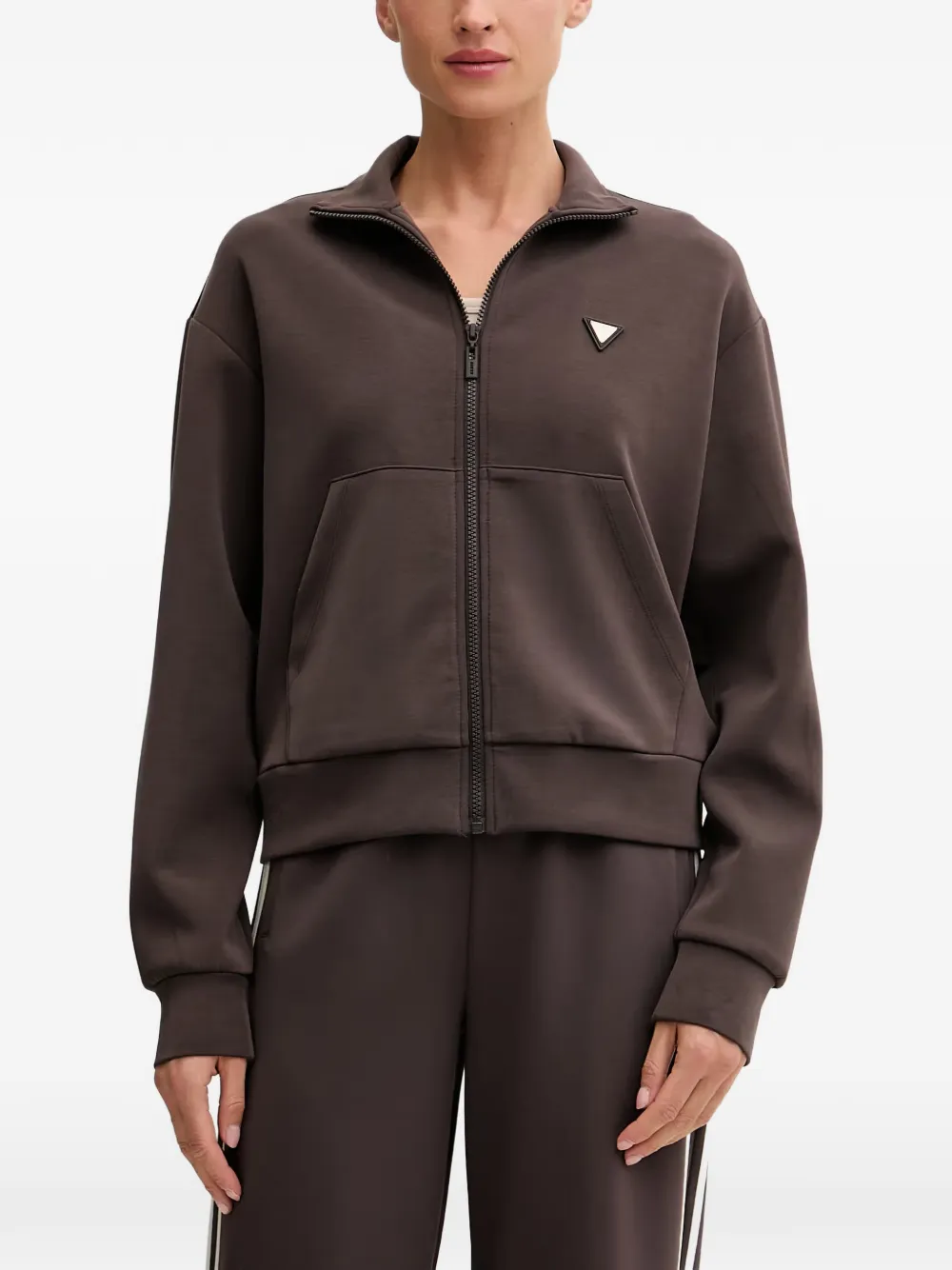GUESS USA high-neck sweatshirt - Marrone