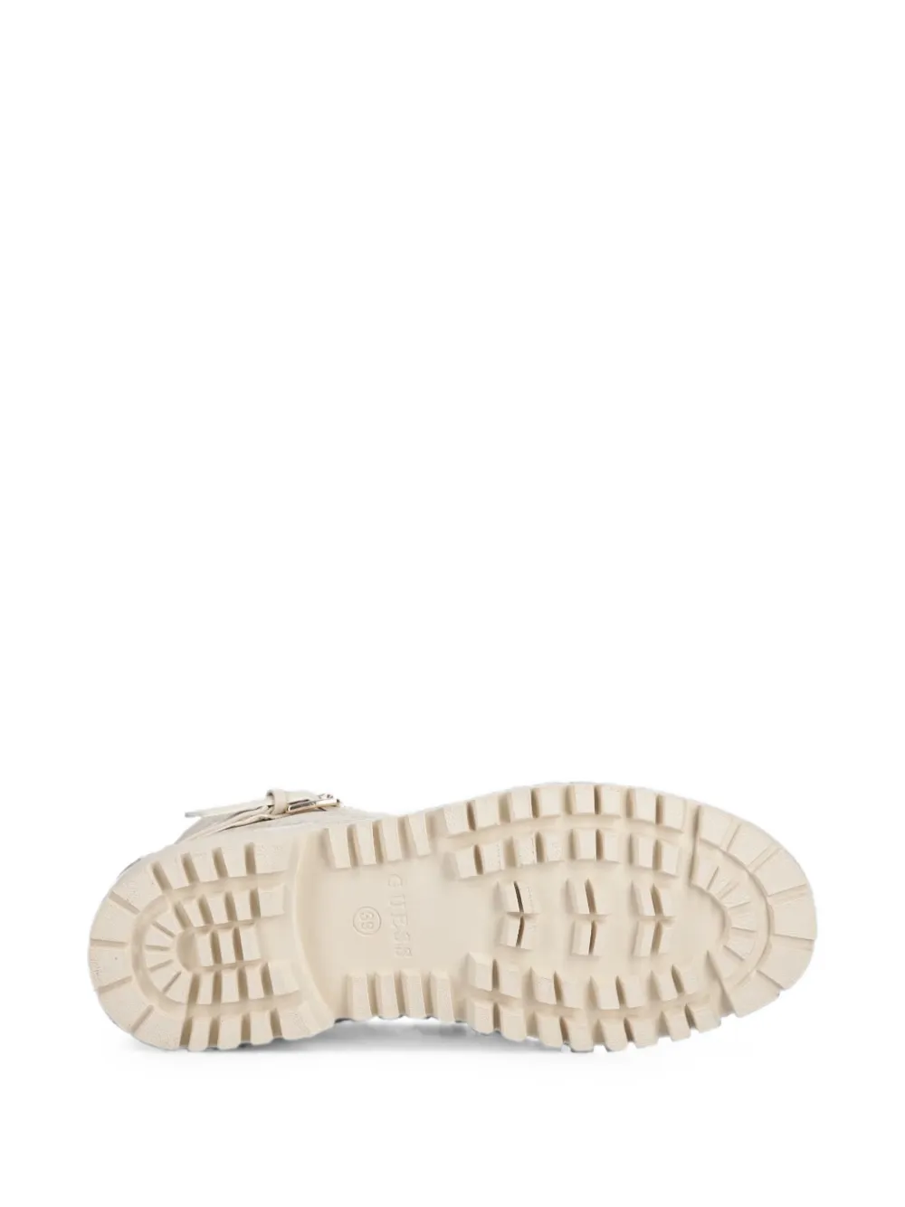 GUESS USA Olanna logo combat boots Beige