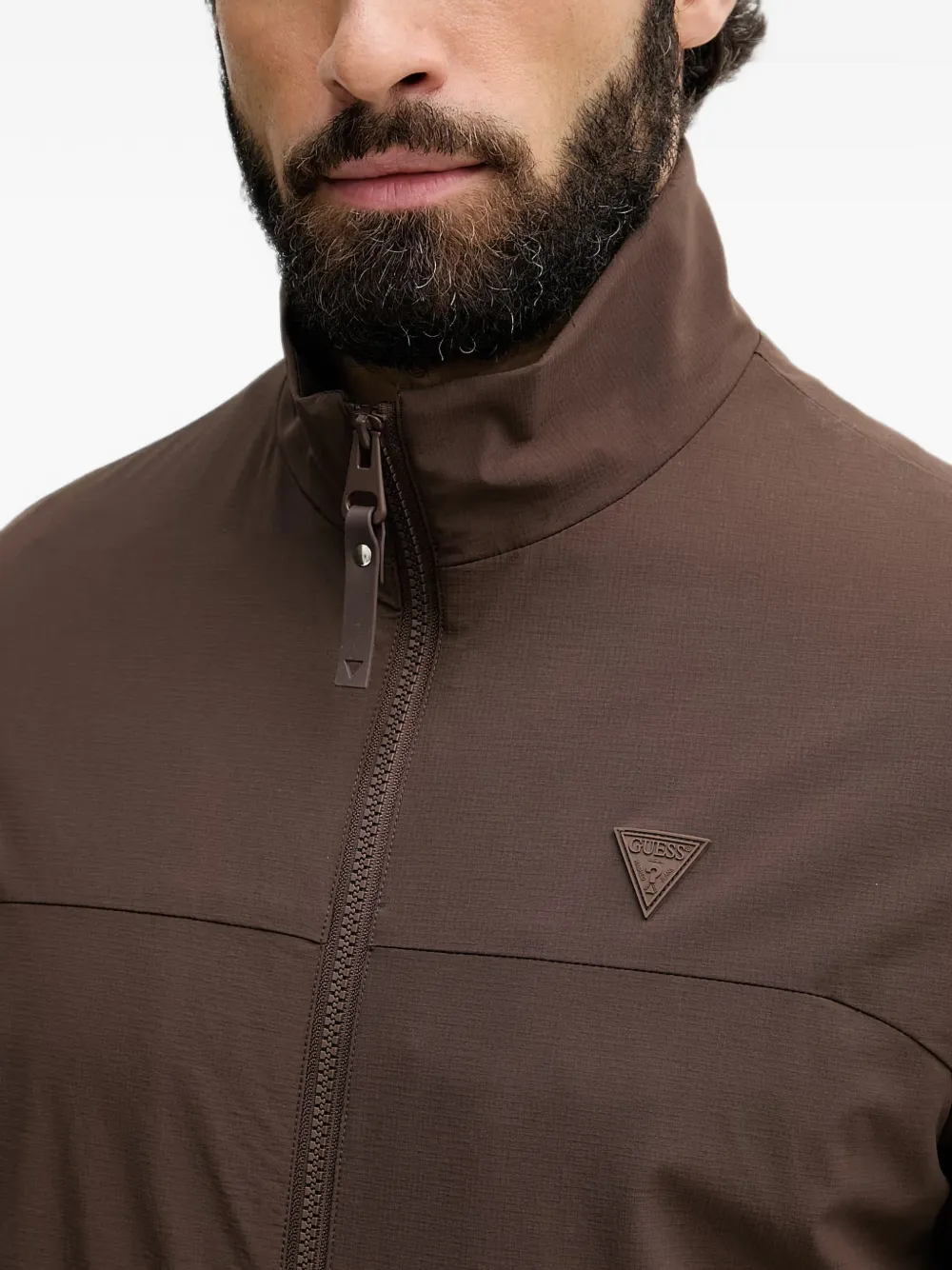 GUESS USA Jack met logopatch Bruin