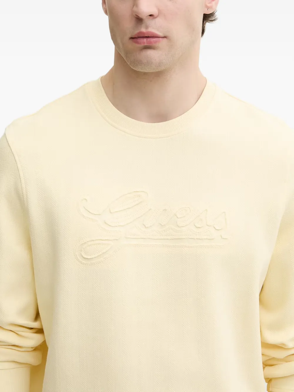 GUESS USA embroidered logo sweatshirt Geel