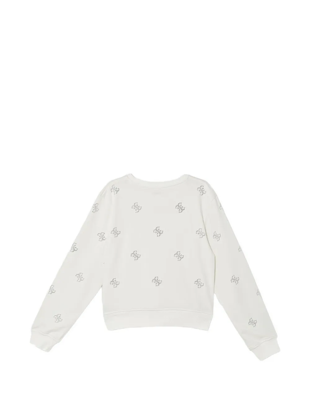 guess kids rhinestone-logo sweatshirt Wit