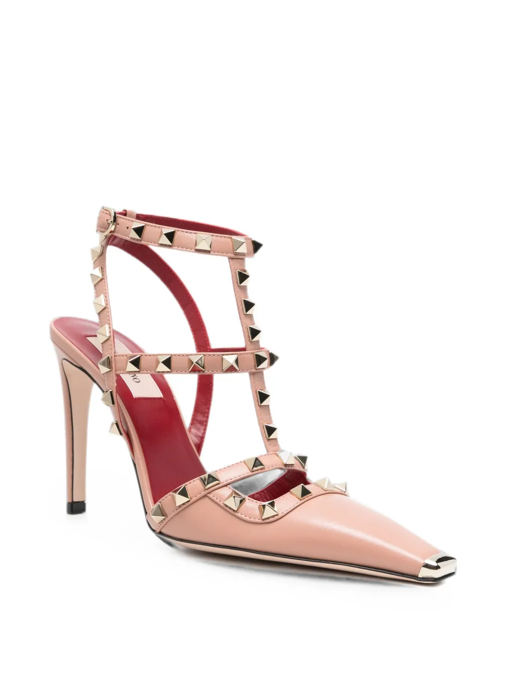 Valentino Garavani Rockstud caged pumps Beige