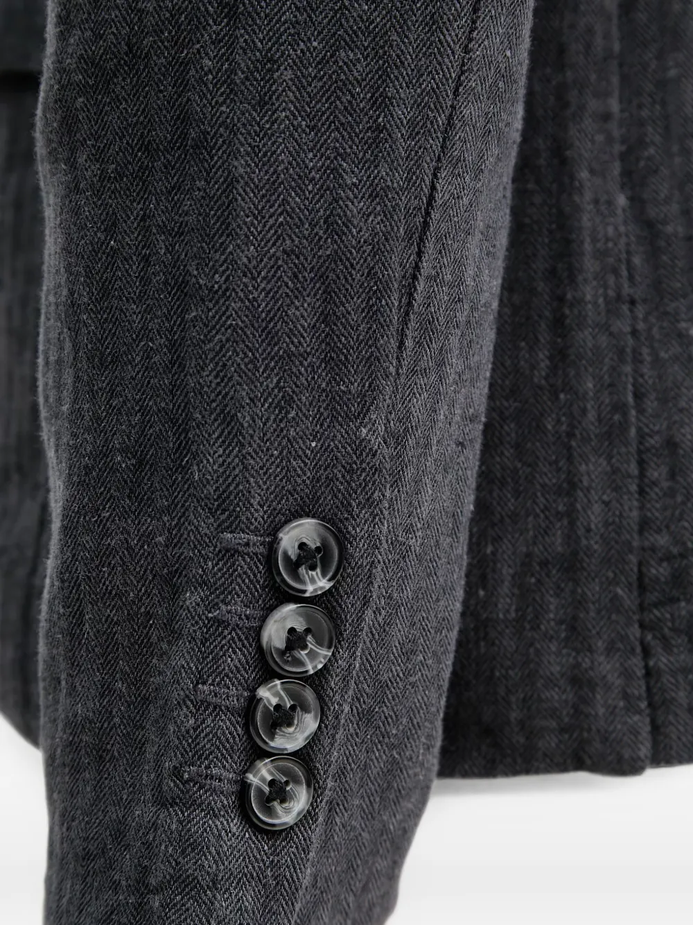 Lindbergh Blazer met gekerfde revers en visgraatpatroon Grijs