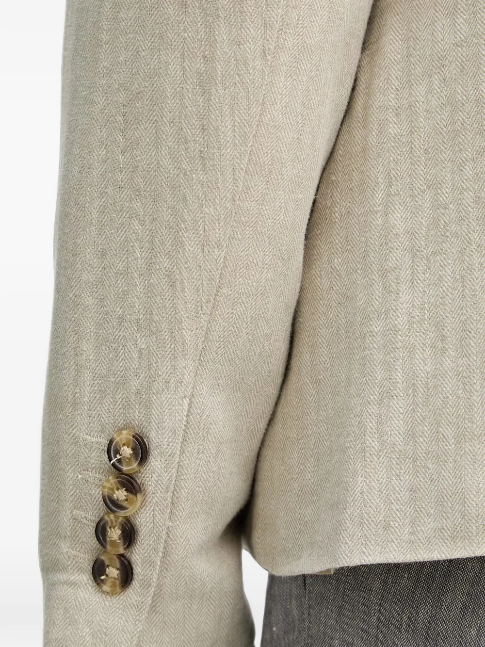 Lindbergh Blazer met visgraatpatroonn Beige