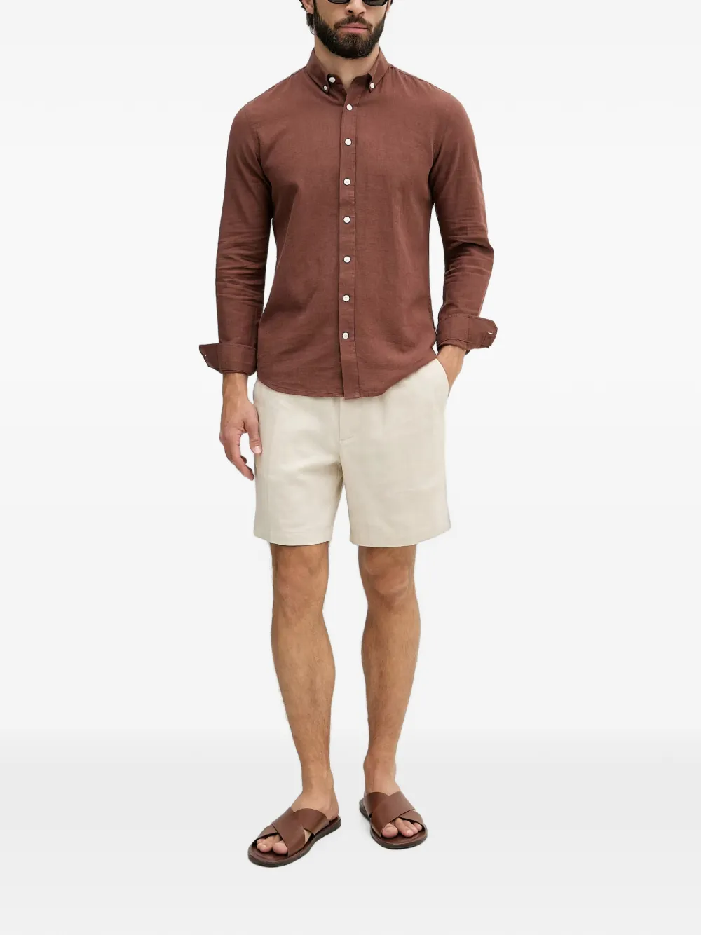 Lindbergh Button-down overhemd Bruin