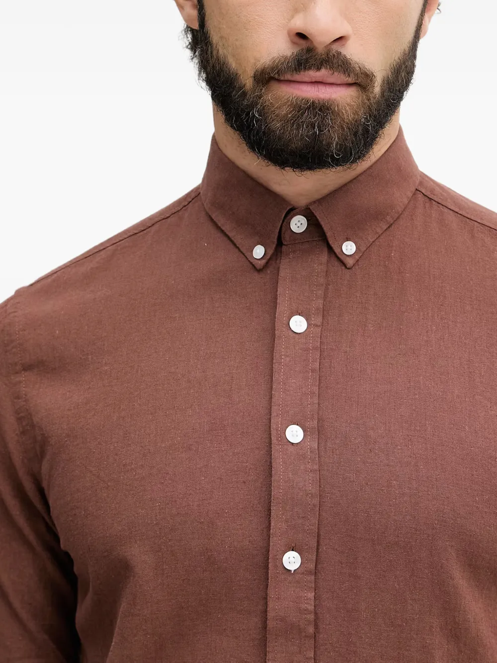 Lindbergh Button-down overhemd Bruin