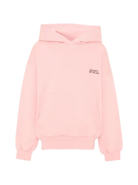 COUNTY OF MILAN cotton logo-print hoodie