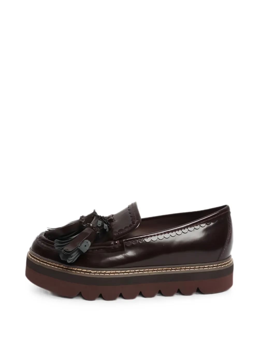 See By Chloé Vintage Flatform-Loafer mit Quasten - Braun