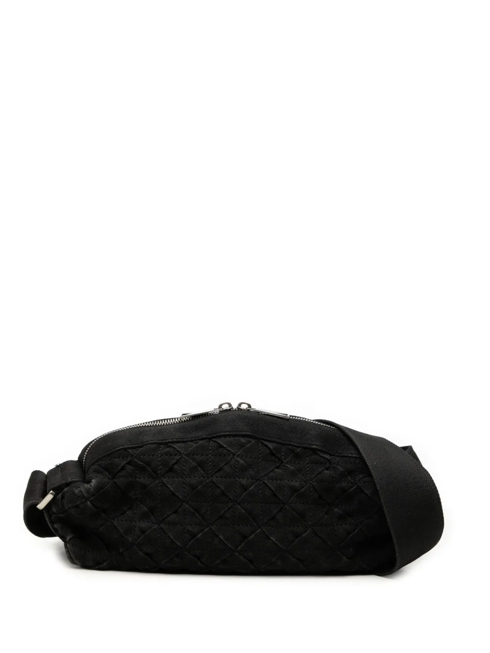 Bottega Veneta Pre-Owned Marsupio in tela con design Intrecciato 2012-2026 - Nero