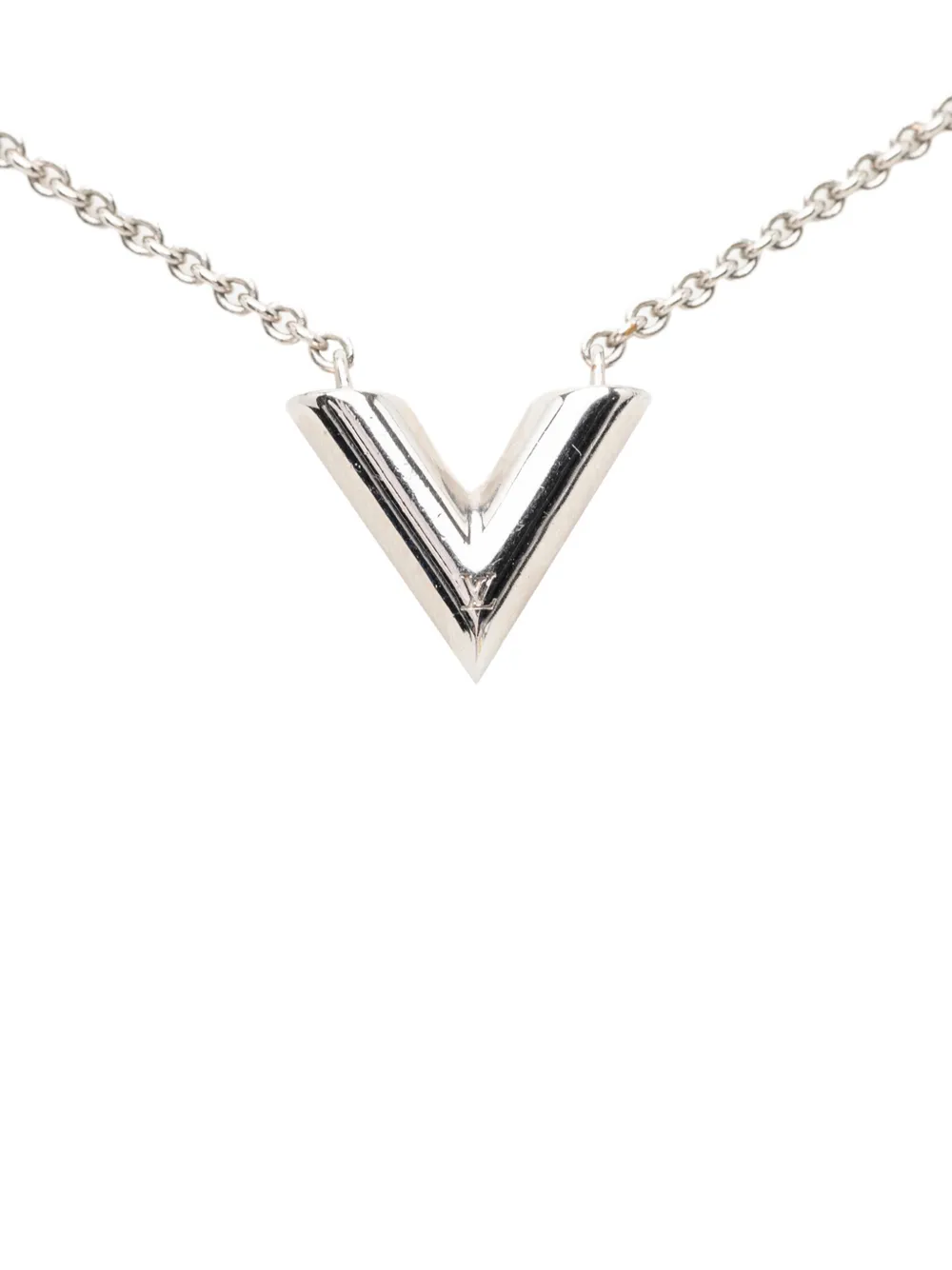 Louis Vuitton Pre-Owned 2024 Essential V Halskette - Silber