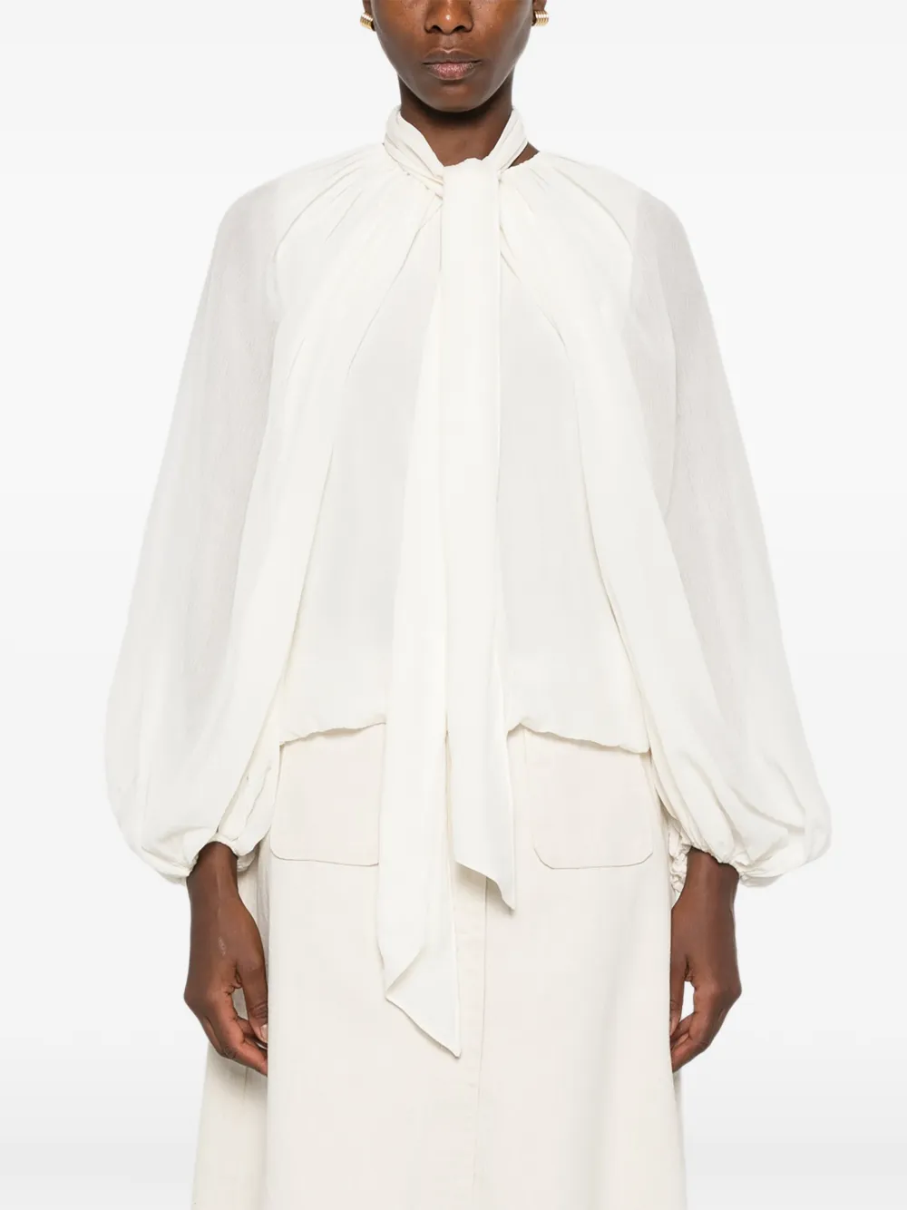 Dorothee Schumacher Blouse met ballonmouwen Wit