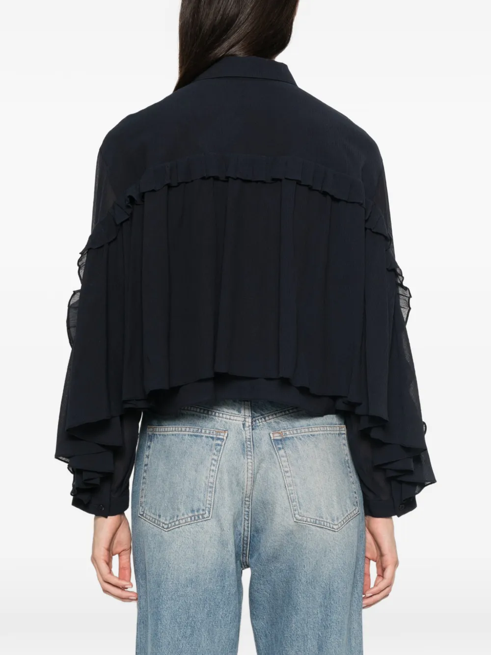 Dorothee Schumacher Zijden blouse met ruches Zwart