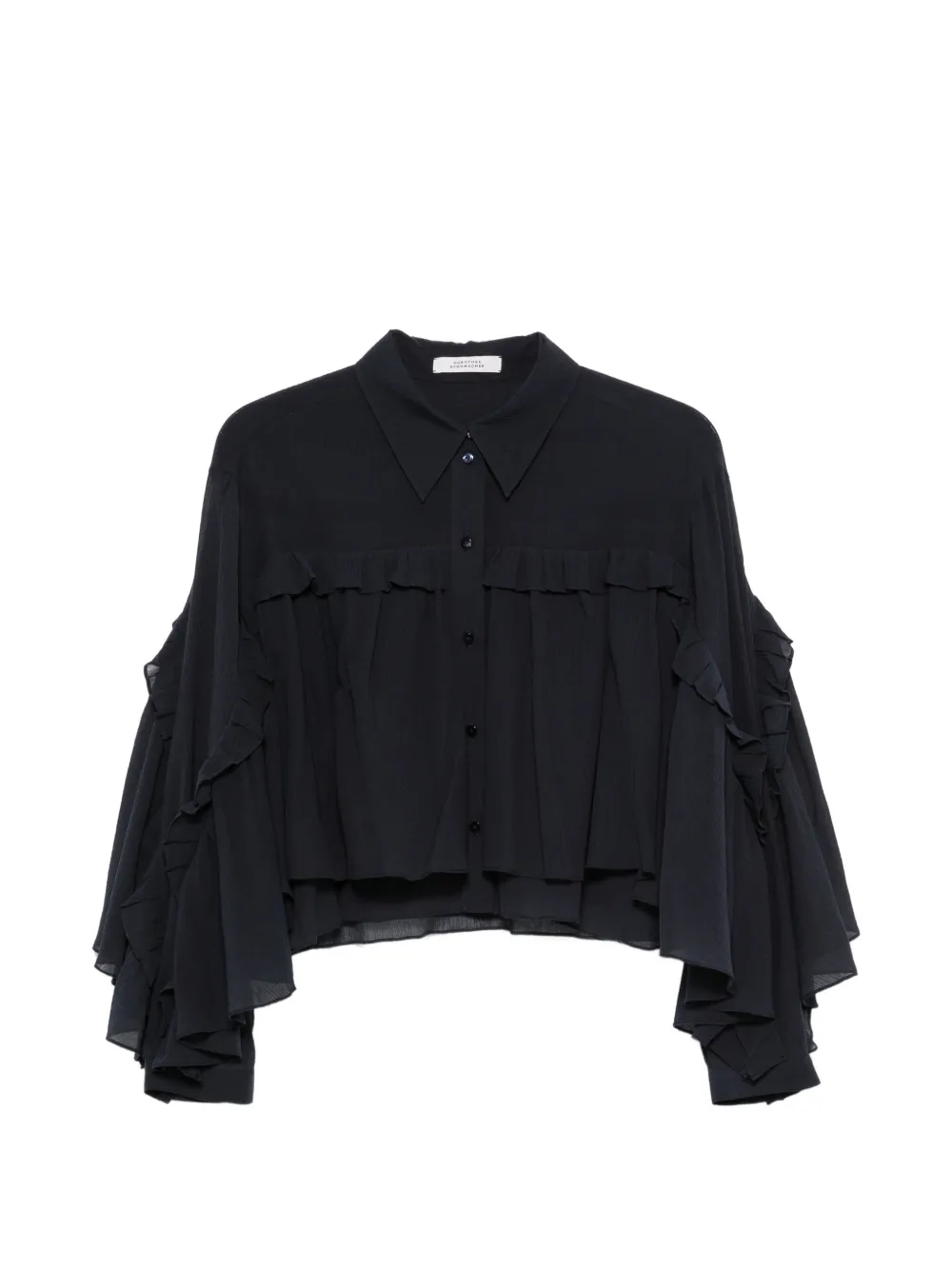 Dorothee Schumacher ruffled silk blouse - Nero