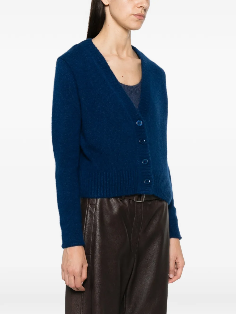 Dorothee Schumacher v-neck button-fastening cardigan Blauw