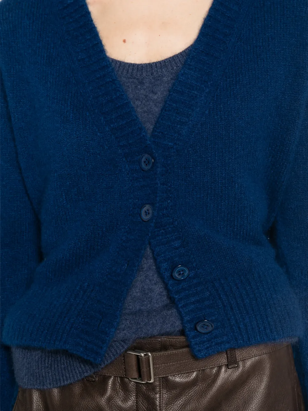 Dorothee Schumacher v-neck button-fastening cardigan Blauw
