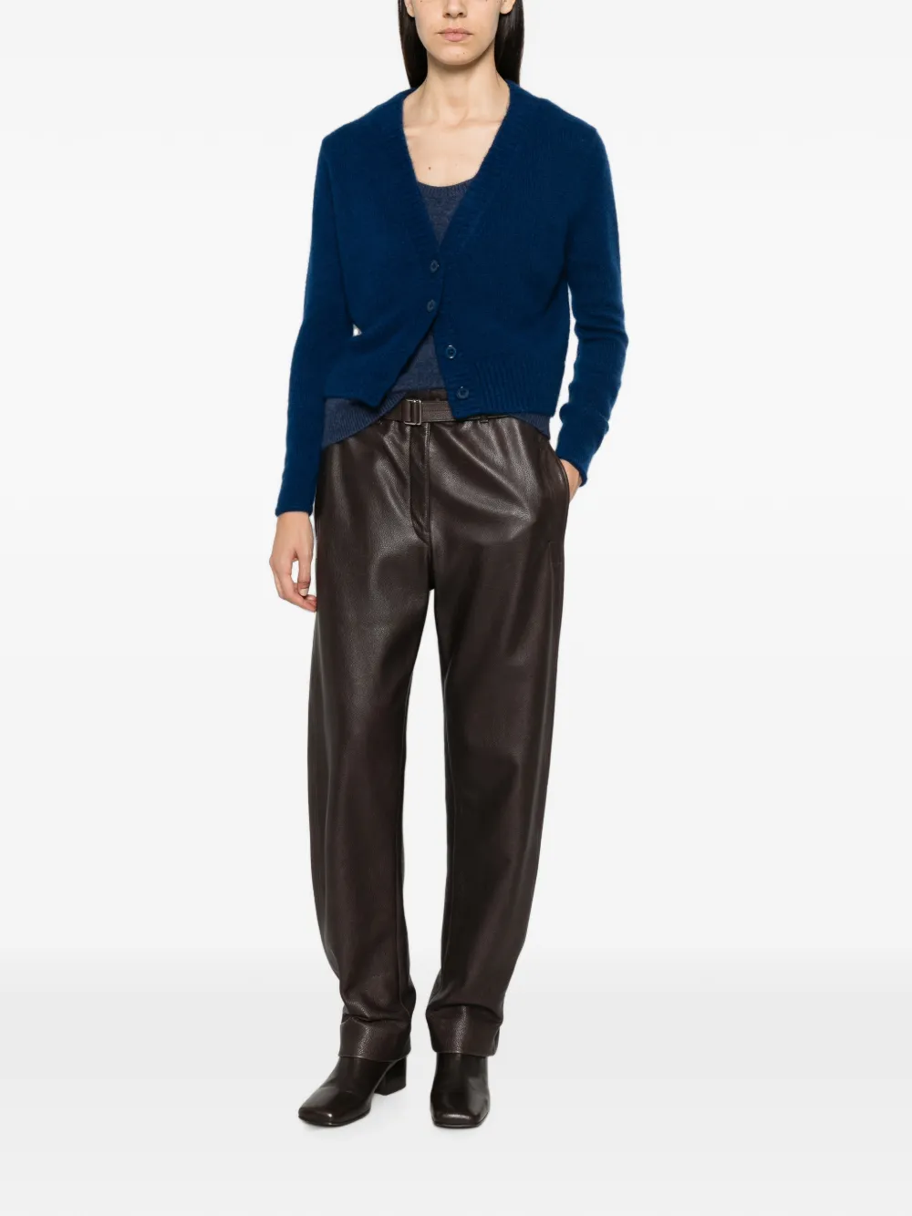 Dorothee Schumacher v-neck button-fastening cardigan Blauw
