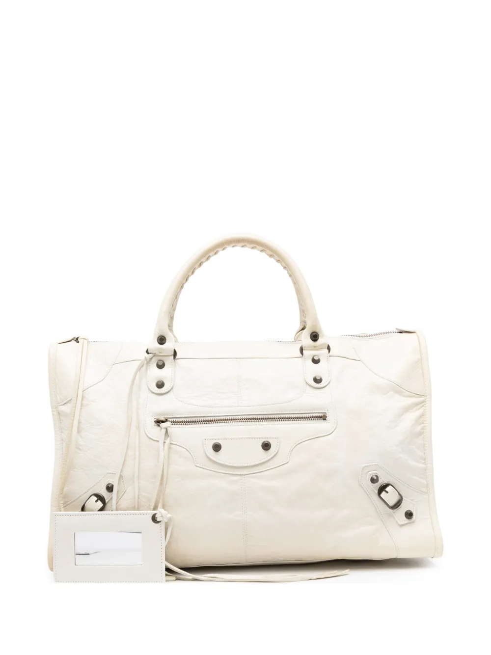 Balenciaga Pre-Owned 2000s large Le City leather tote bag - Nude