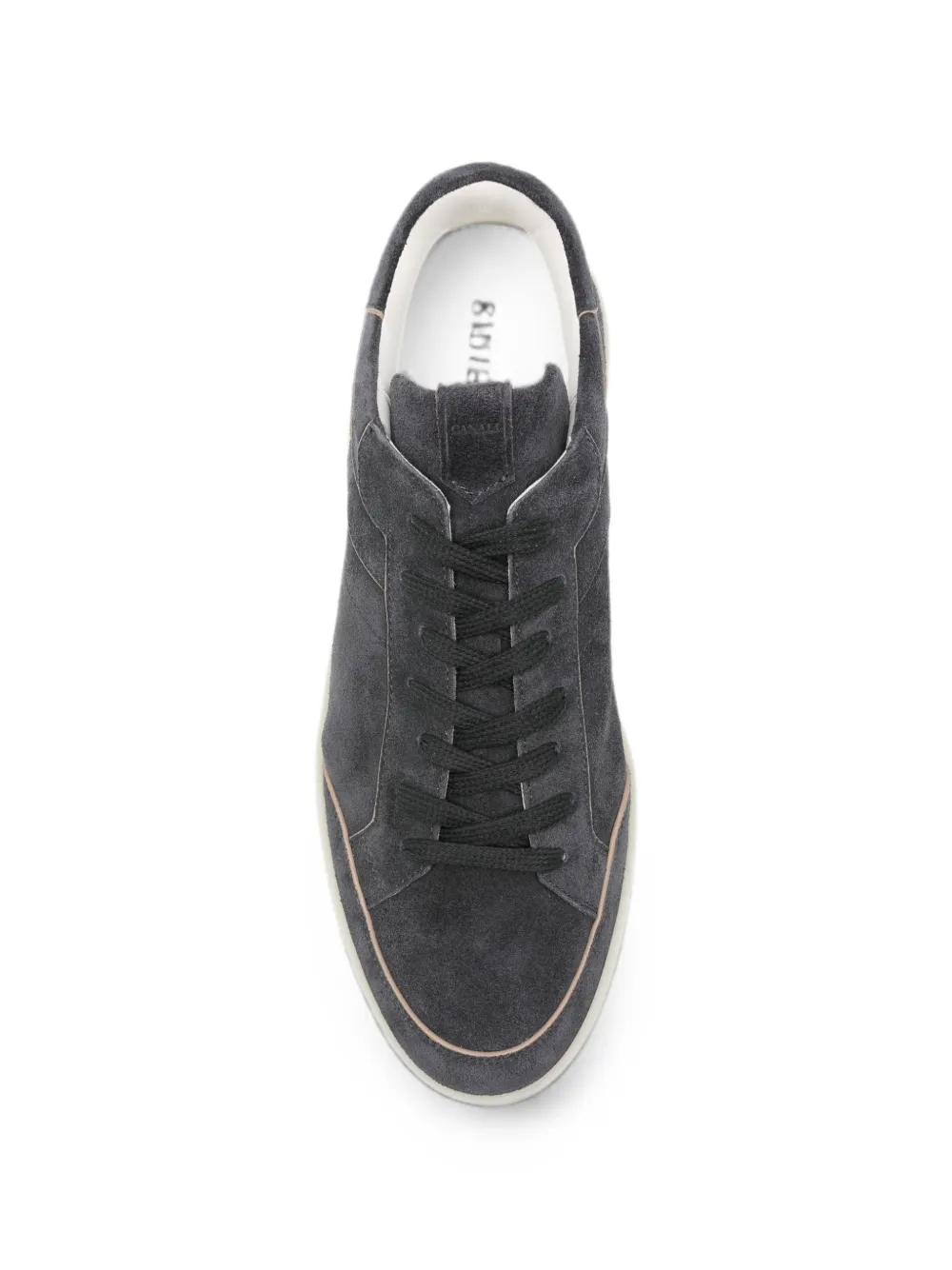 Canali panelled lace-up suede sneakers Grijs