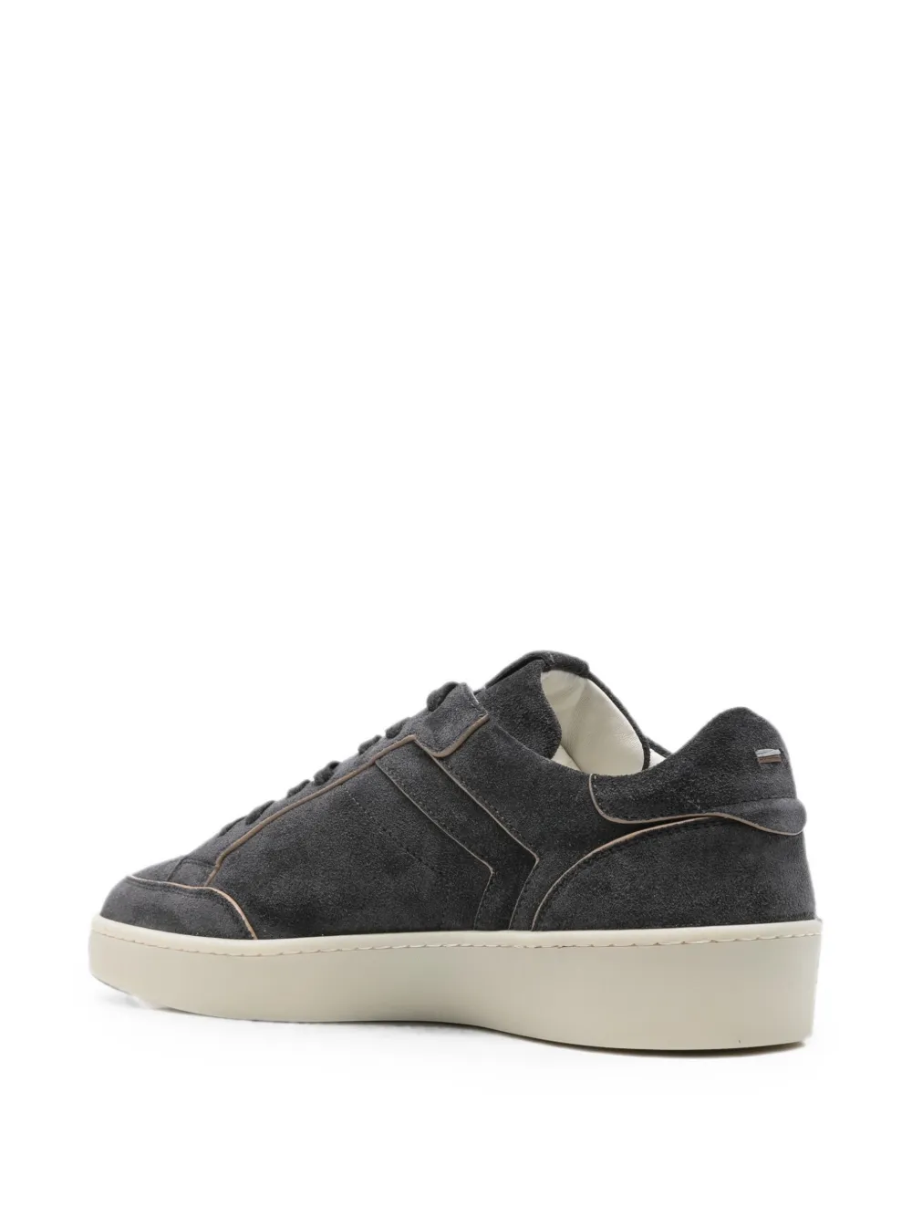 Canali panelled lace-up suede sneakers Grijs