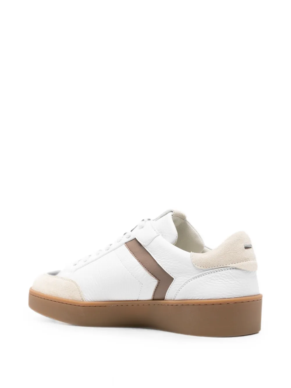 Canali Nuvola leren sneakers met vlakken Wit