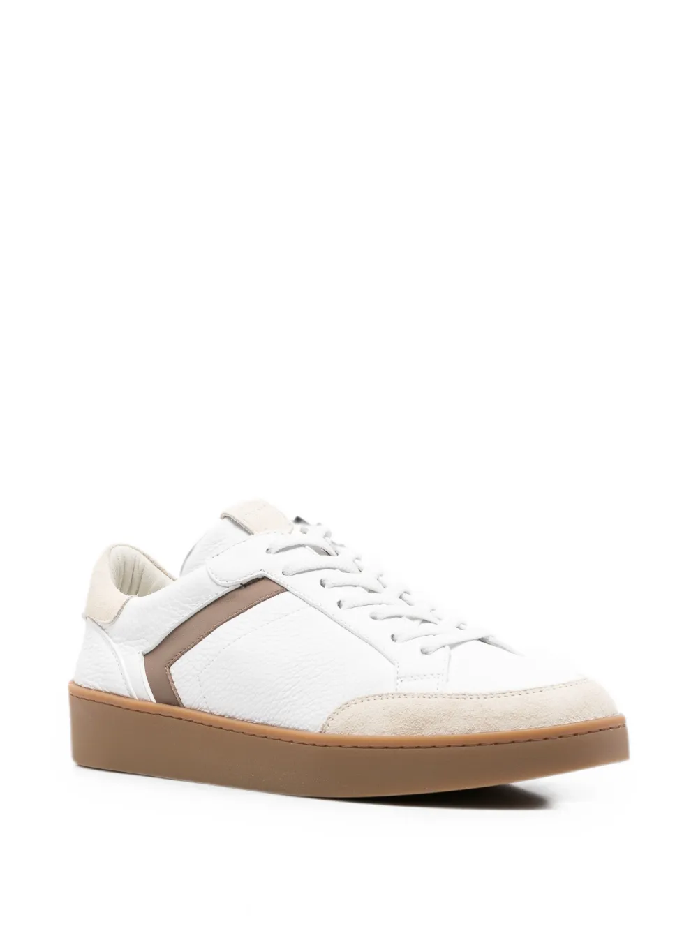 Canali Nuvola leren sneakers met vlakken Wit