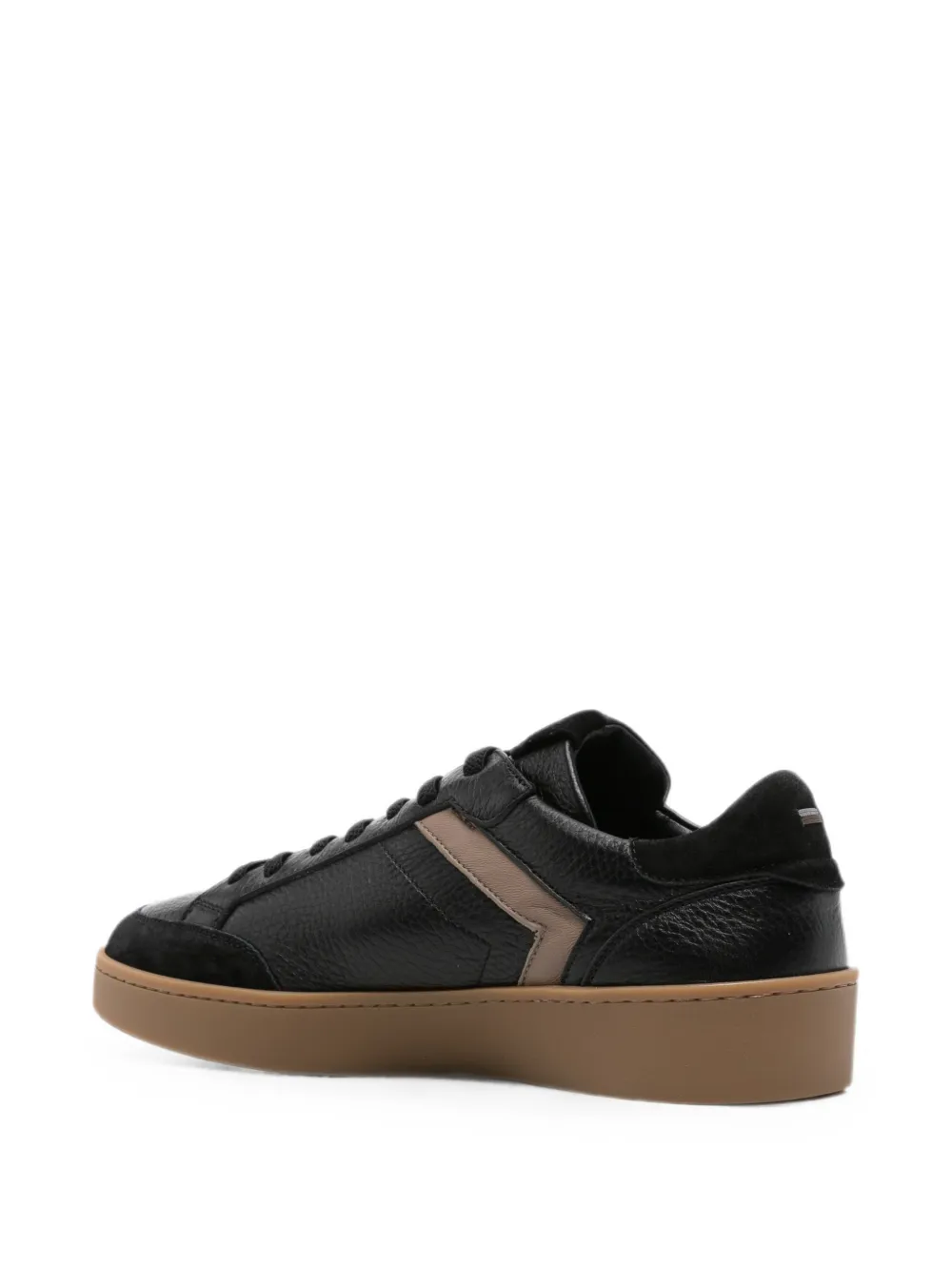 Canali Nuvola panelled leather sneakers Zwart