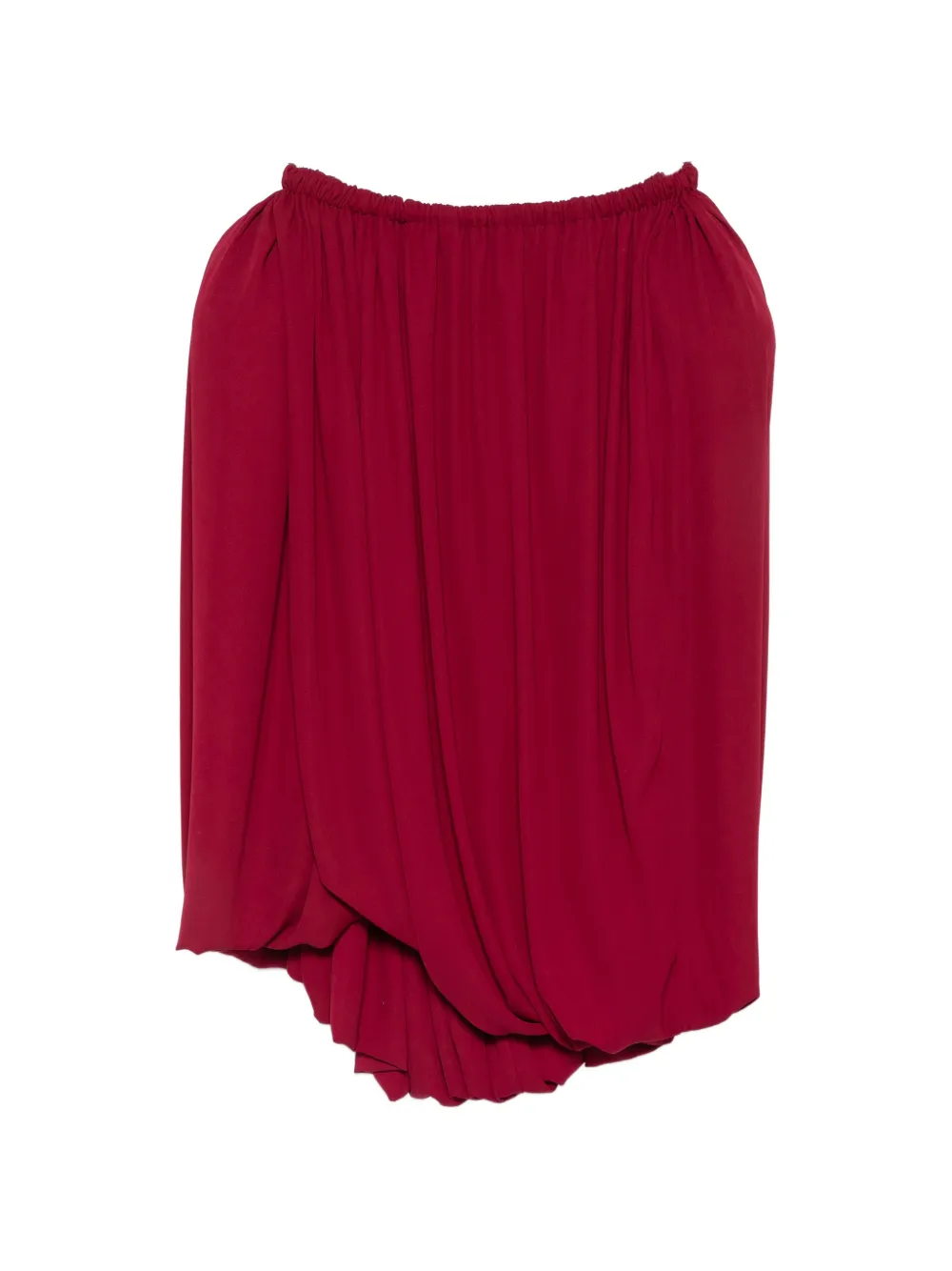 Magda Butrym draped bubble-hem midi skirt - Rosso