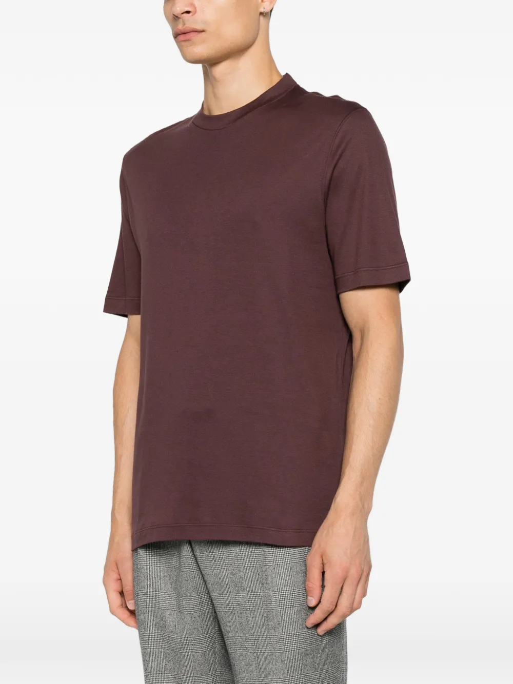 Canali round-neck short-sleeve T-shirt Rood