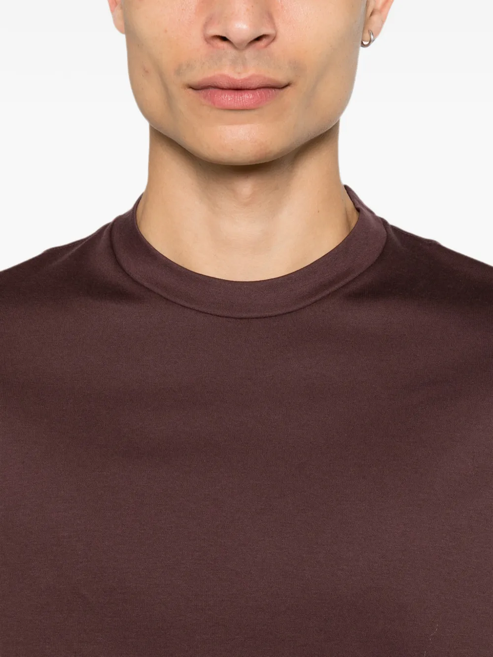 Canali round-neck short-sleeve T-shirt Rood