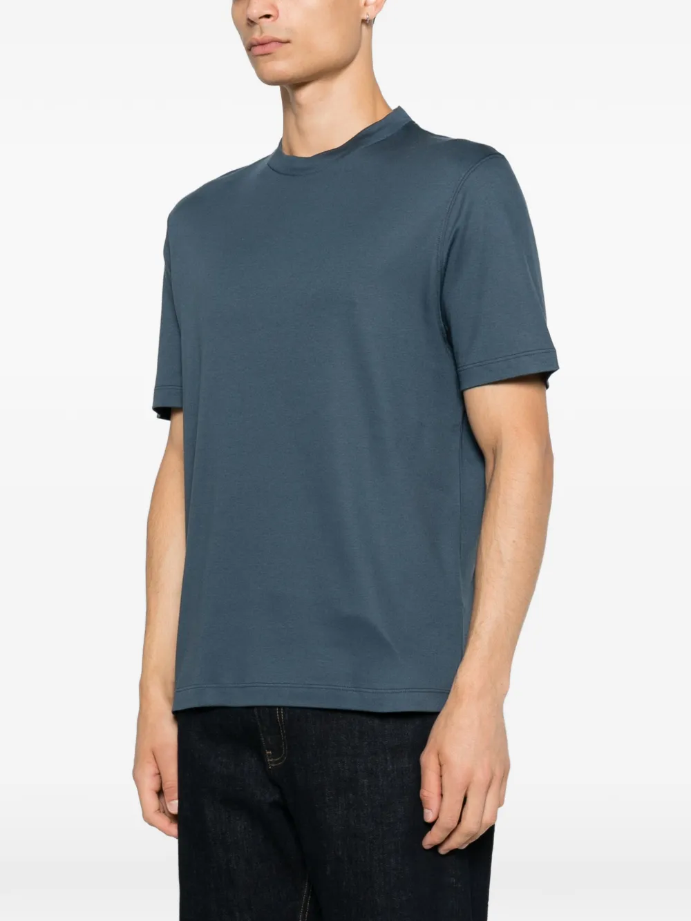 Canali T-shirt met korte mouwen Blauw