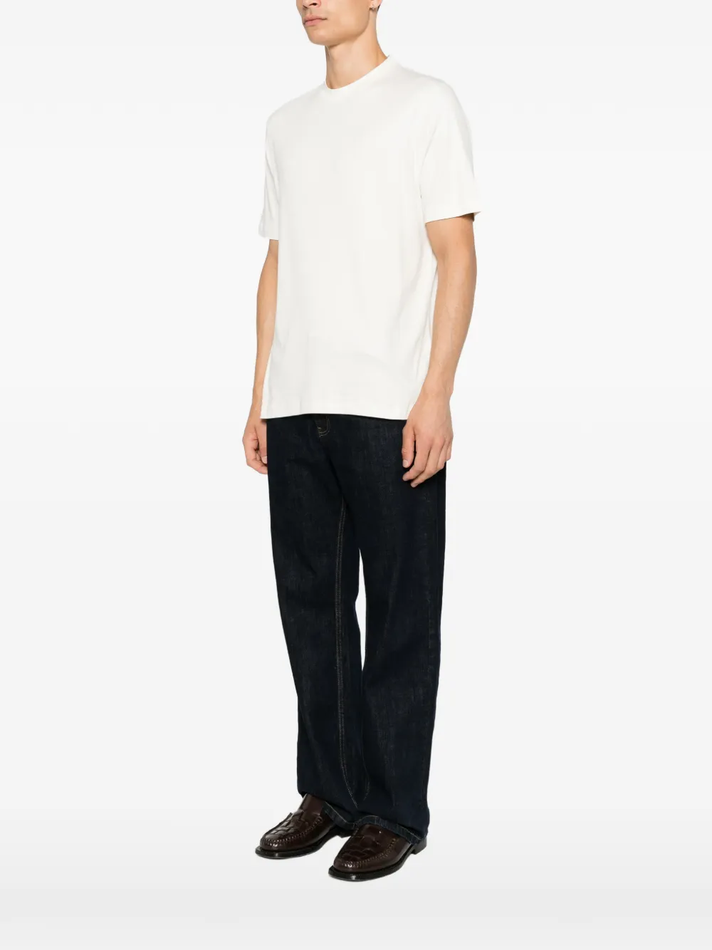 Canali T-shirt met ronde hals Wit