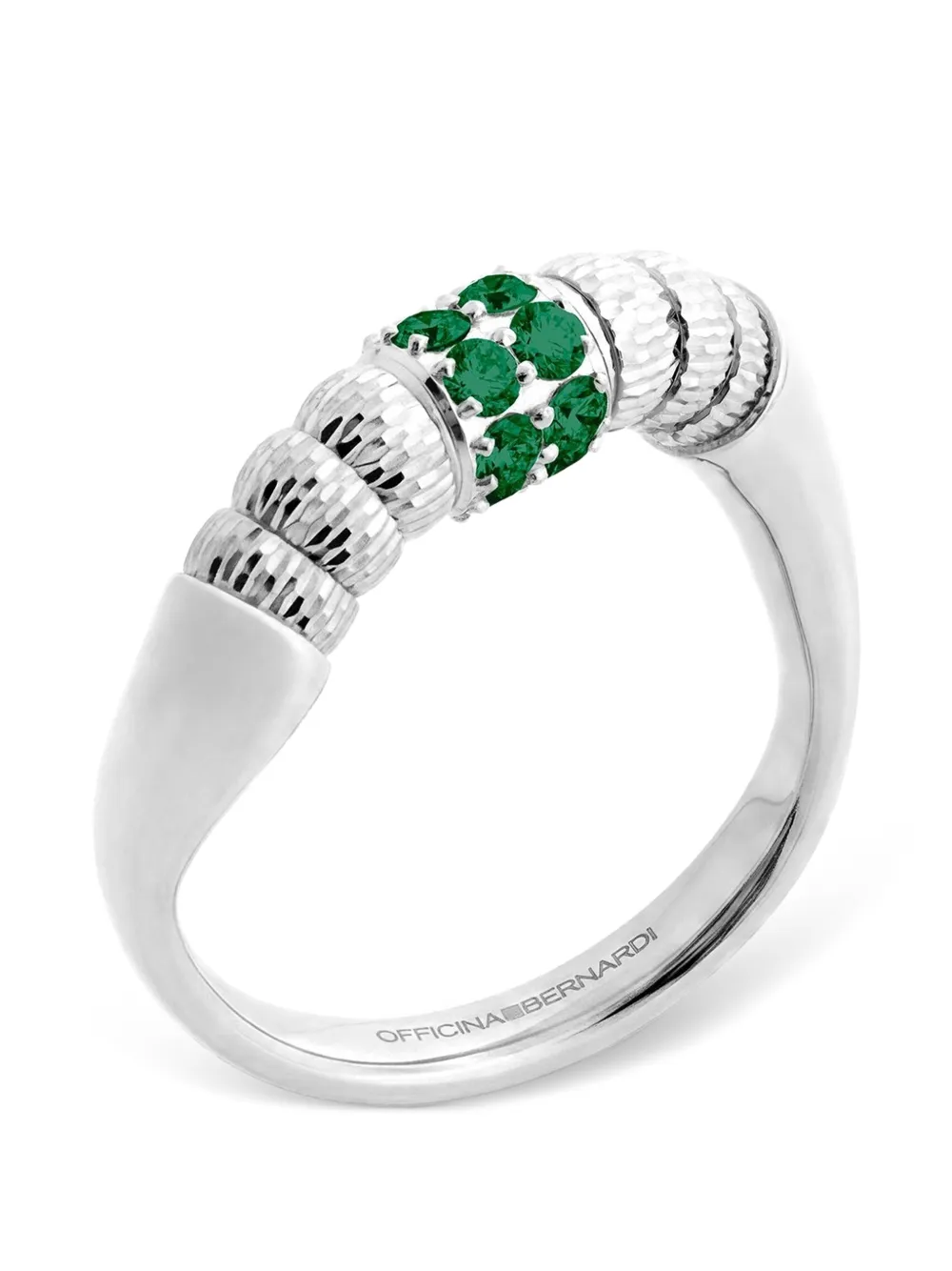 Officina Bernardi Enigma S Ring mit Smaragd - Silber