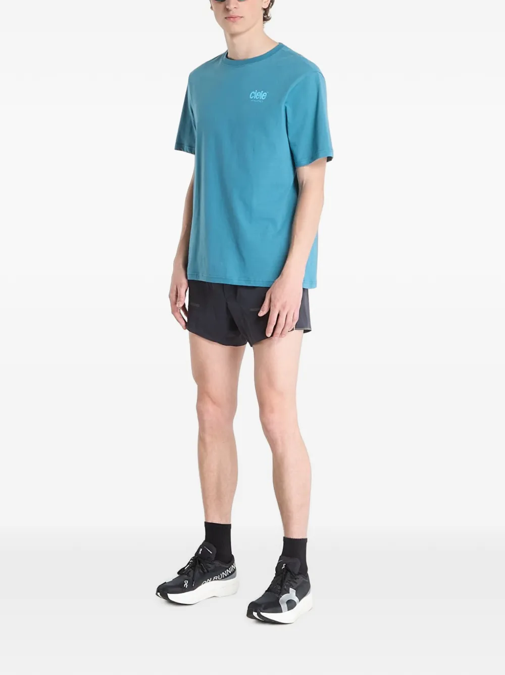 Ciele Ortshirt T-shirt met logoprint Blauw