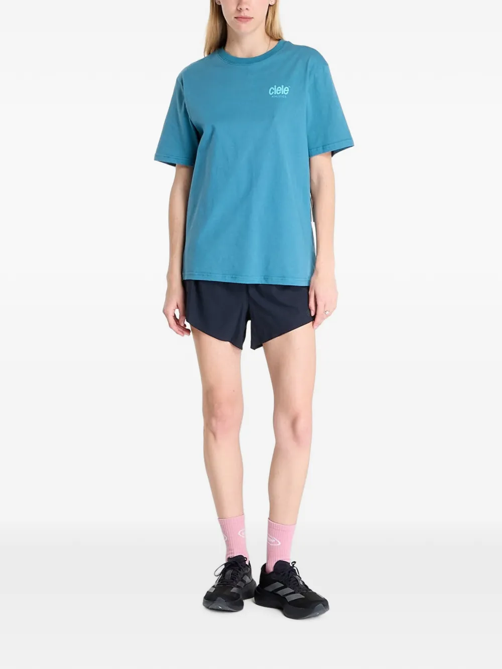 Ciele Ortshirt T-shirt met logoprint Blauw