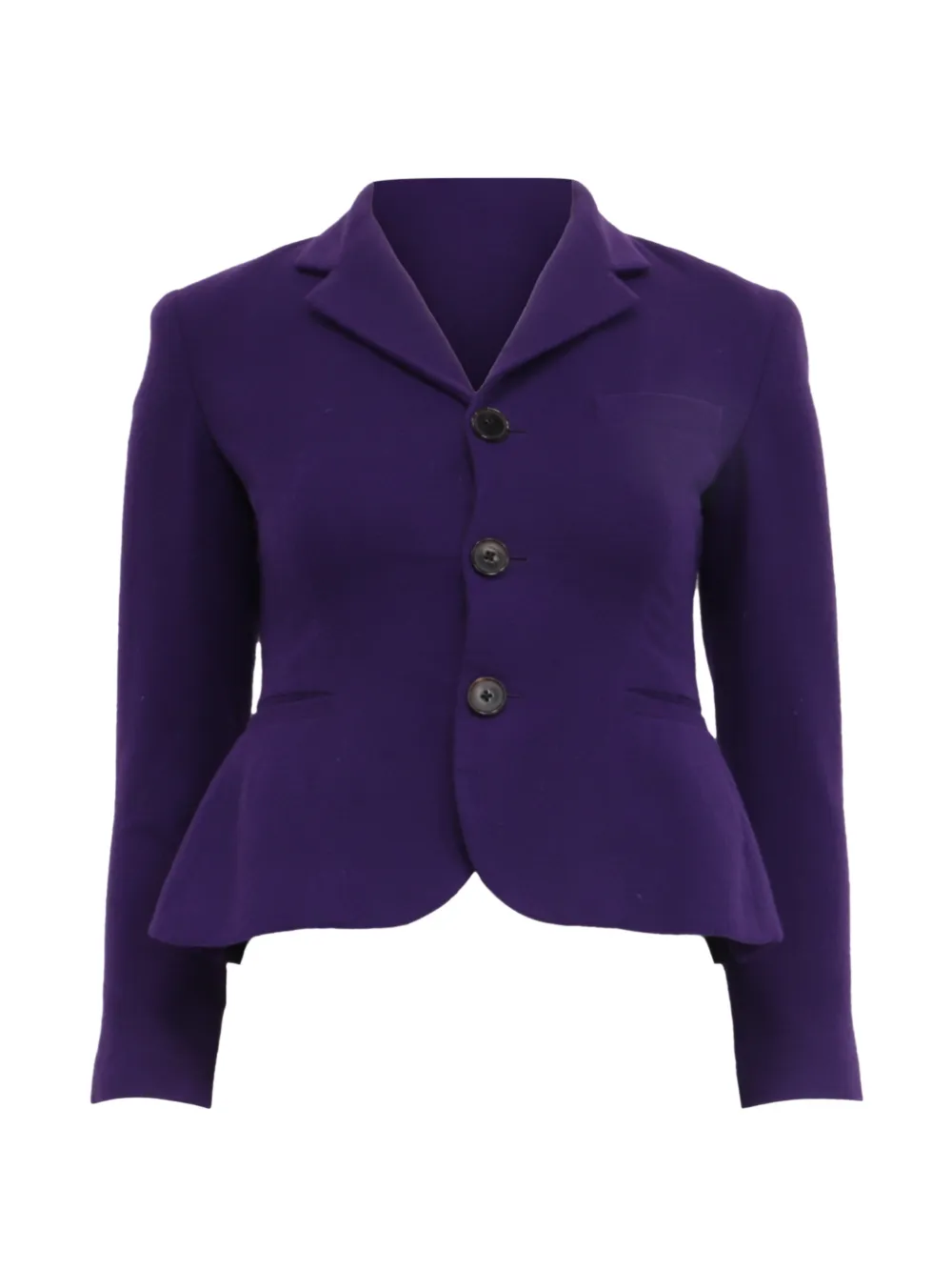 Ralph Lauren Vintage peplum-hem cashmere blazer - Viola