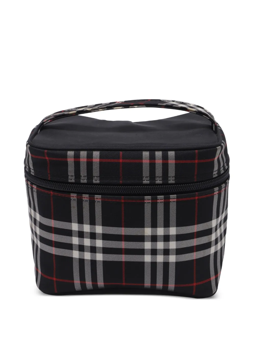 Burberry Pre-Owned Check-print vanity makeup bag - Nero