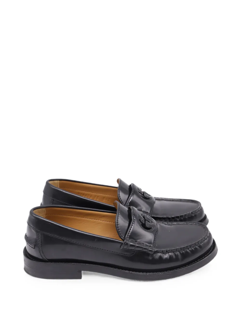 Gucci Pre-Owned Millennial Ribot leather loafers - Schwarz