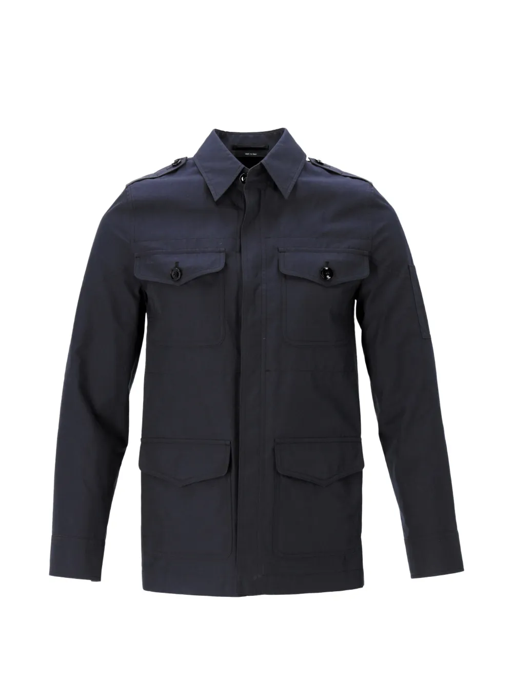 Pre-owned Tom Ford Button-up Pocket Jacket In Blue
