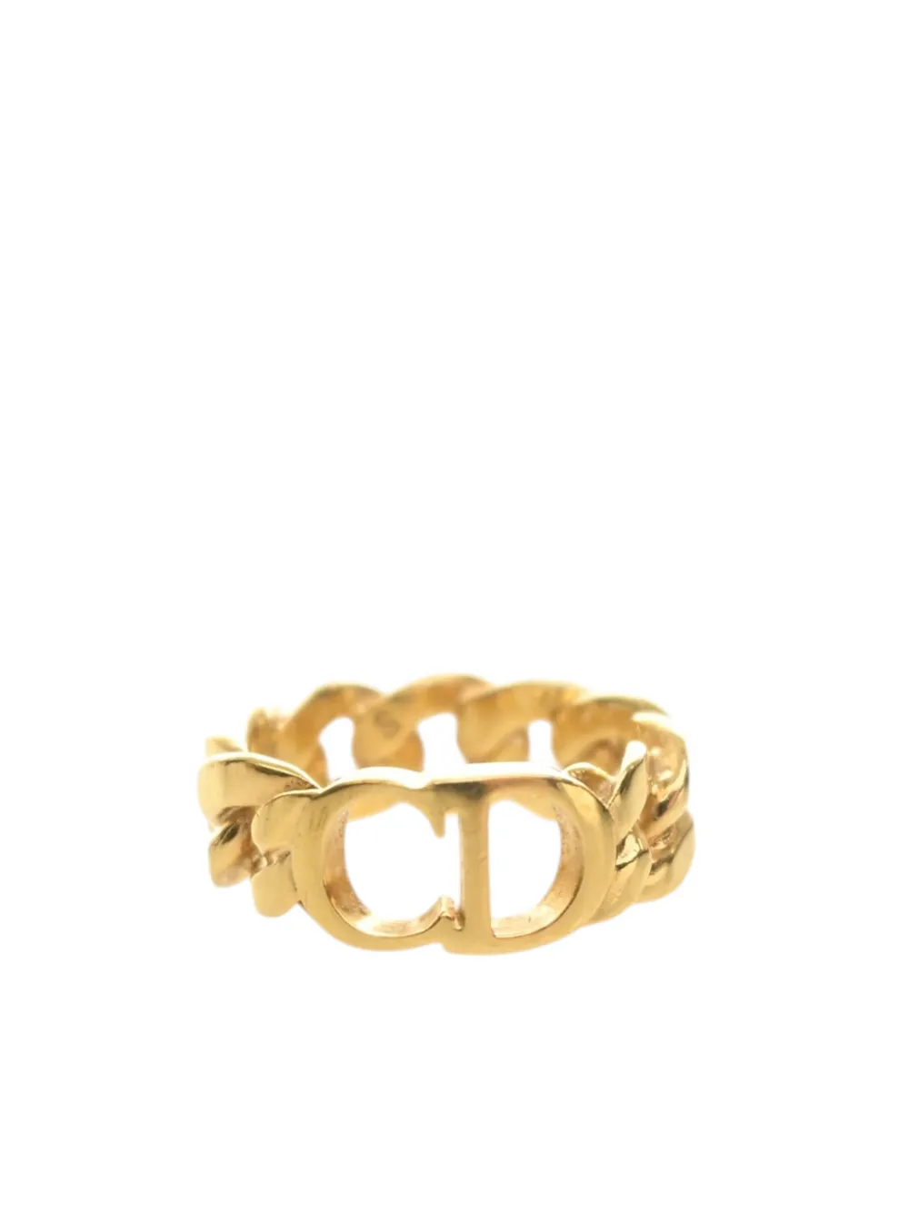 Christian Dior Pre-Owned Anello a catena Danseuse Etoile CD placcato oro XX secolo