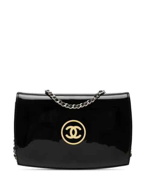 CHANEL Pre-Owned 2010-2011 CC Patent Compact Wallet On Chain crossbody bag