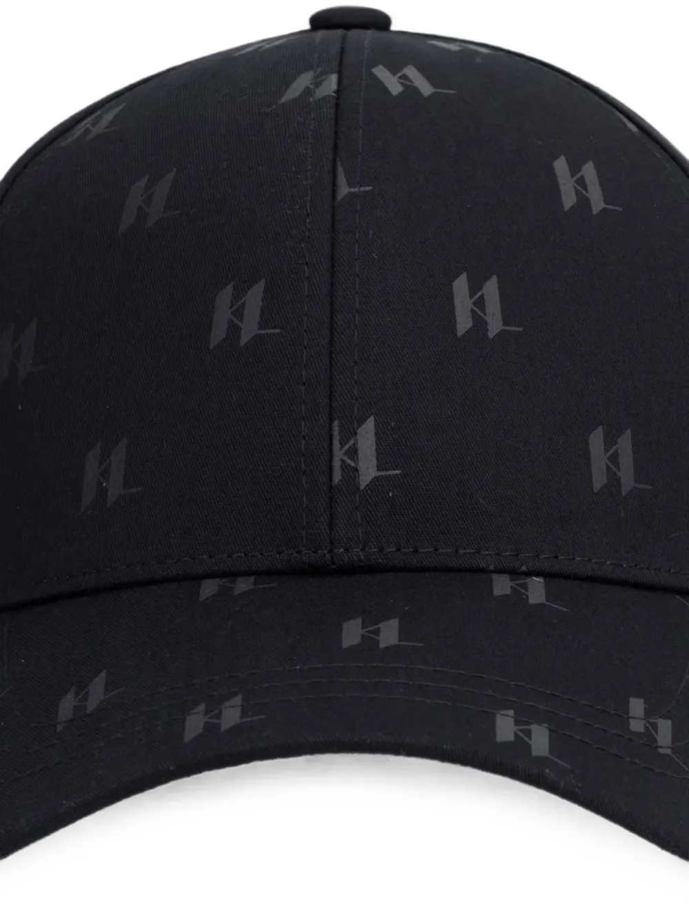 Karl Lagerfeld Katoenen honkbalpet met monogram-print Zwart