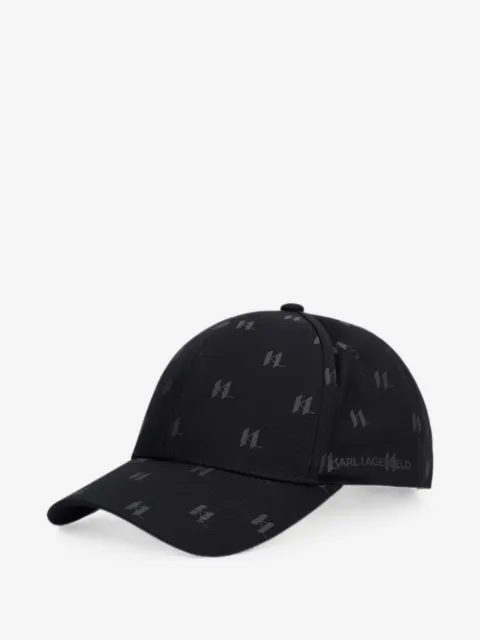 Karl Lagerfeld monogram-print cotton baseball cap