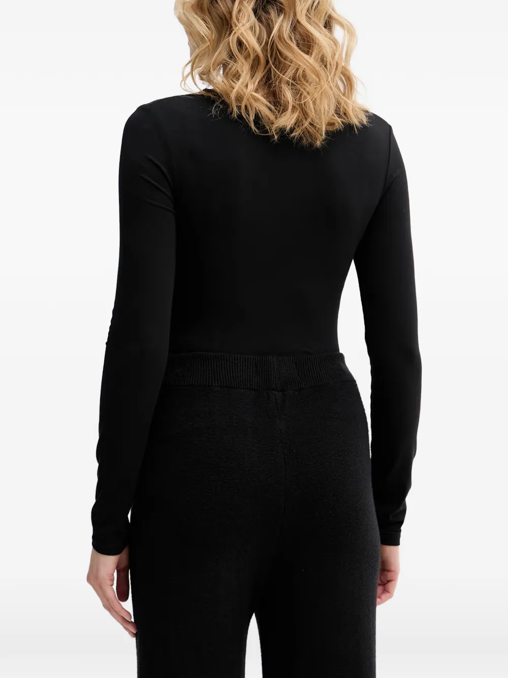 Chantelle Body met kanten afwerking en V-hals Zwart
