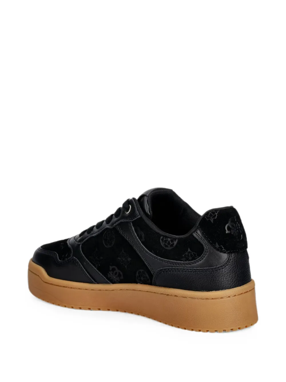 GUESS USA monogram-print panelled sneakers Zwart