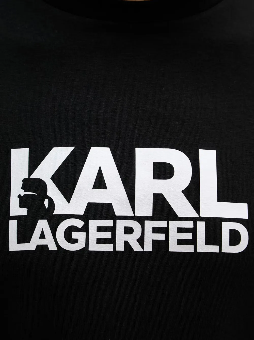 Karl Lagerfeld Katoenen T-shirt met logoprint Zwart